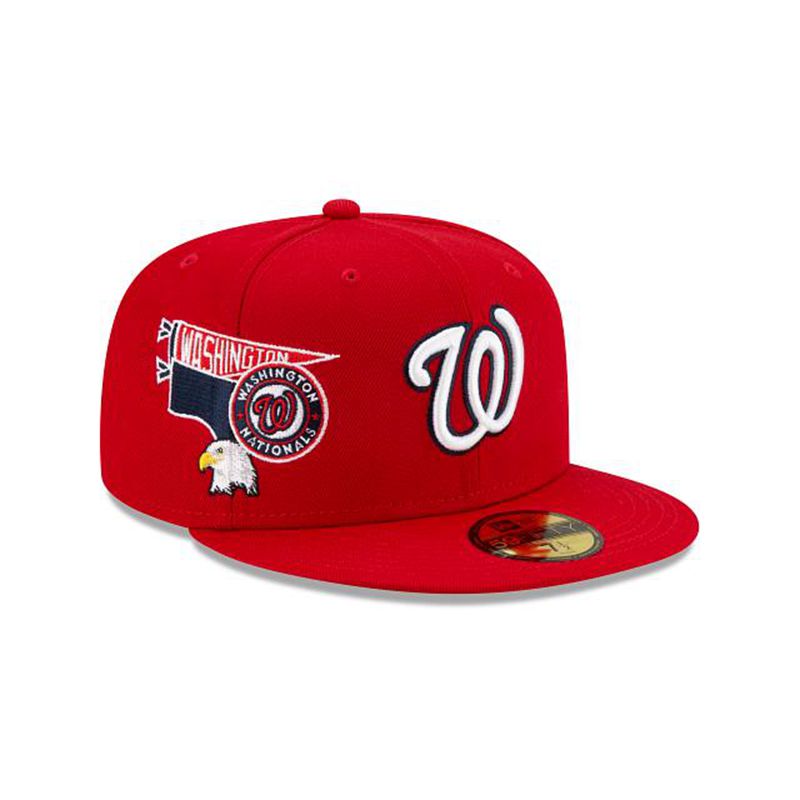 MLB Washington Nationals City Patch 59Fifty Fitted (HQZ3856) - Red New Era Caps